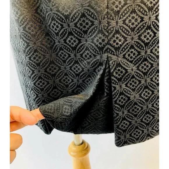 MAGGY LONDON Pencil Dress Jacquard Cap Sleeve Belted Sheath Dress Size 8 NWOT - Picture 8 of 9